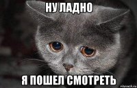 ну ладно я пошел смотреть