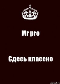 Mr pro Сдесь классно