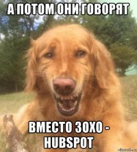 а потом они говорят вместо зохо - hubspot