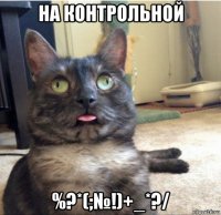 на контрольной %?*(;№!)+_*?/