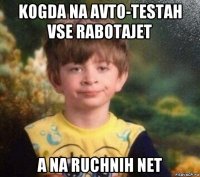 kogda na avto-testah vse rabotajet a na ruchnih net