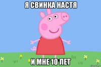 я свинка настя и мне 10 лет