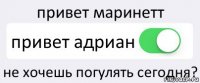 привет маринетт привет адриан не хочешь погулять сегодня?