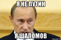 я не путин я шаломов