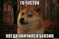 то чуство когда кончился бензин