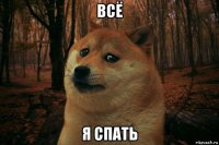 всё я спать