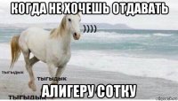 когда не хочешь отдавать алигеру сотку