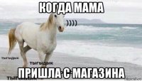 когда мама пришла с магазина