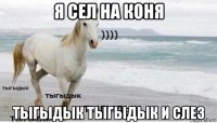 я сел на коня тыгыдык тыгыдык и слез