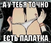 а у тебя точно есть палатка