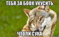 тебя за боок укусить чтоли сука