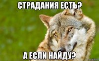 страдания есть? а если найду?