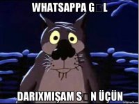 whatsappa gƏl darixmişam sƏn üçün