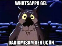 whatsappa gel darixmişam sen üçün