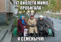 тут виолета мимо пробигала к семёнычю