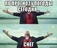 по прогнозу погоды сегодня... снег