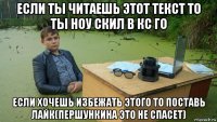 если ты читаешь этот текст то ты ноу скил в кс го если хочешь избежать этого то поставь лайк(першункина это не спасет)