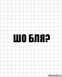 шо бля?