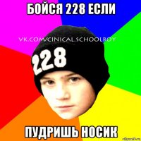 бойся 228 если пудришь носик