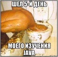 шел 5-й день моего изучения java