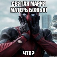 святая мария матерь божья! что?