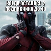 когда осталось 2 подписчика до 40 