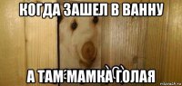 когда зашел в ванну а там мамка голая