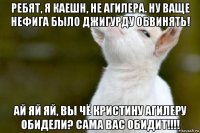 ребят, я каешн, не агилера. ну ваще нефига было джигурду обвинять! ай яй яй, вы чё кристину агилеру обидели? сама вас обидит!!!!