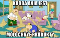 kogda ania jest molochnye produkty