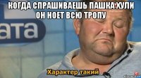 когда спрашиваешь пашка хули он ноет всю тропу 