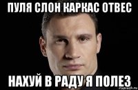 пуля слон каркас отвес нахуй в раду я полез