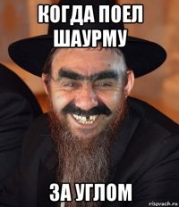 когда поел шаурму за углом