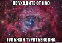 не уходите от нас гульжан туратбековна