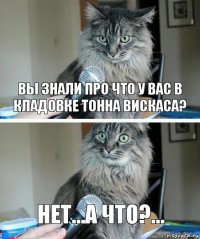 Вы знали про что у вас в кладовке тонна вискаса? Нет...а что?...