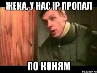 жека, у нас ip пропал по коням