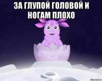 за глупой головой и ногам плохо 