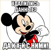 удалились данные? да и х*й с ними!