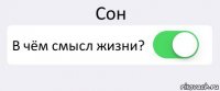 Сон В чём смысл жизни? 