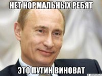 нет нормальных ребят это путин виноват