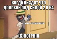 когда пиздят что долпхин под силой 2 и ка (c)dolphin