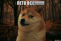 лето всё!!!!!!!! 