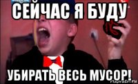 сейчас я буду убирать весь мусор!