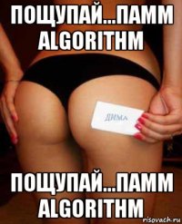 пощупай...памм algorithm пощупай...памм algorithm