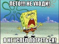 лето!!! не уходи! я не успел погреться!