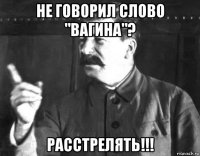 не говорил слово "вагина"? расстрелять!!!