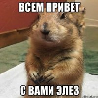 всем привет с вами элез