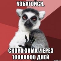 узбагойся, скоро зима, через 10000000 дней