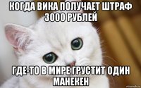 когда вика получает штраф 3000 рублей где-то в мире грустит один манекен