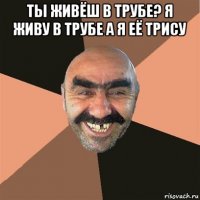 ты живёш в трубе? я живу в трубе а я её трису 