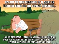 ils ont lu mon message et il sont en train de faire ce que j'avais demandé... ...ou ils discutent le plan: "si nous allions dire à a.n. que nous n'avons pas lu son message parce qu'il est interdit d'utiliser les portables à l'école!"